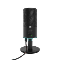 JBL Quantum Stream - Black - Dual pattern premium USB microphone for streaming, recording and gaming - Hero